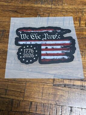 We the People 250 Anniversary USA Flag Iron Heat Transfer Stickers Decal Patches